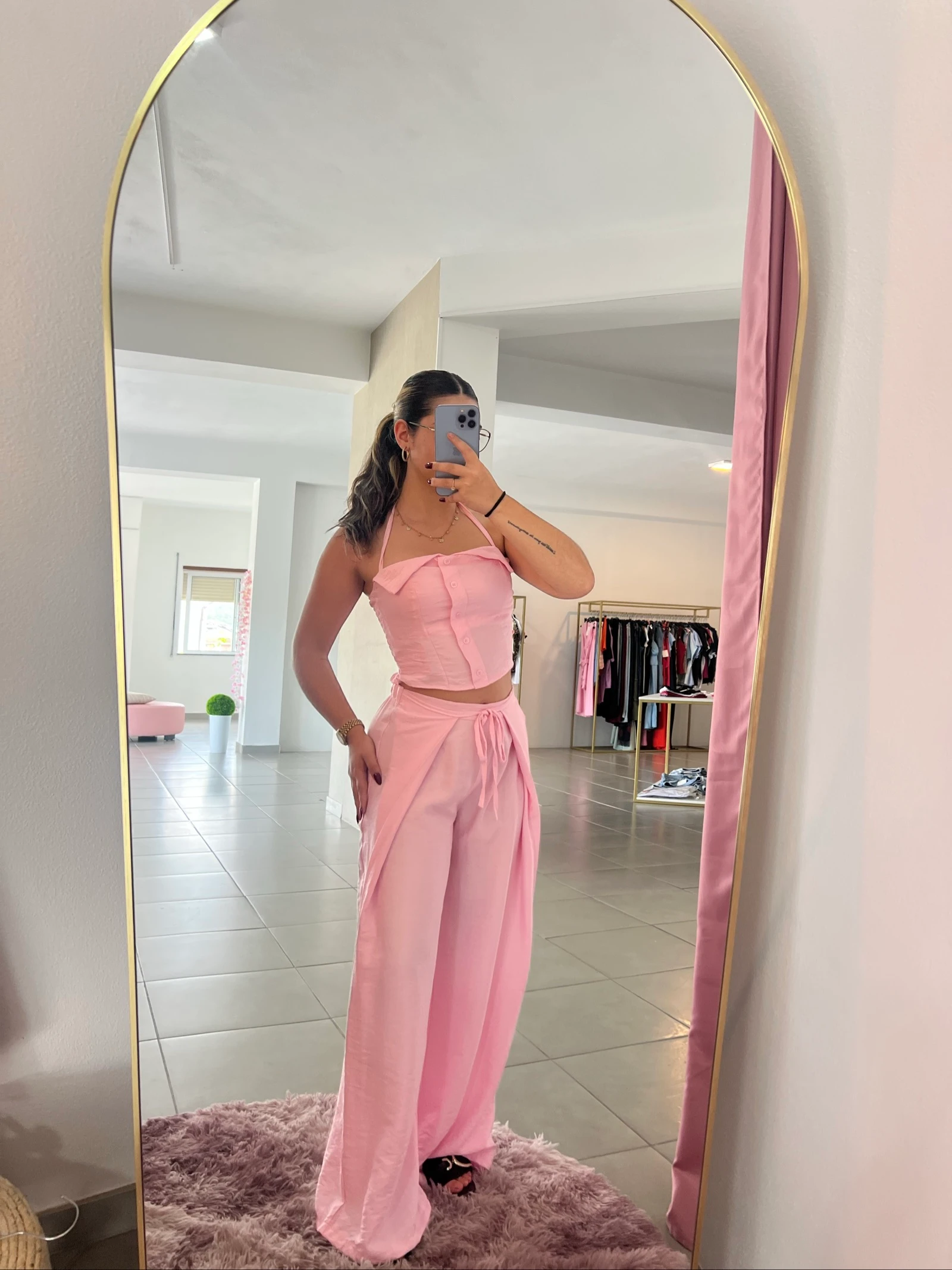🌸 Conjunto rosa de 2 peças – Tamanho único 🌸